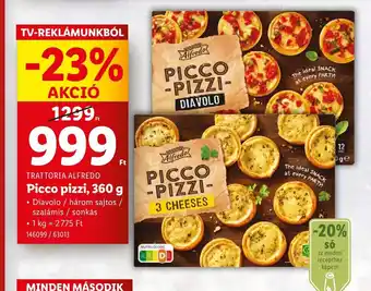 Lidl Trattoria Alfredo Picco pizzi ajánlat