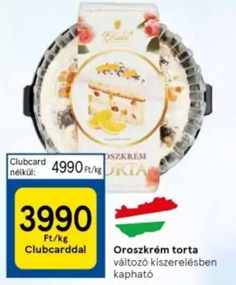 Tesco Oroszkrém torta ajánlat