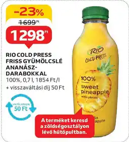 Rio Cold Press friss gyümölcslé ananász-darabokkal