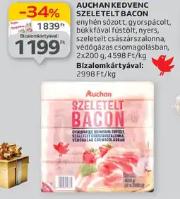 Auchan Auchan Kedvenc szeletelt bacon ajánlat