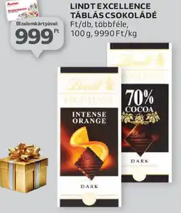 Auchan Lindt Excellence táblás csokoládé ajánlat