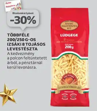 Auchan Izsáki 8 tojásos levestészta ajánlat