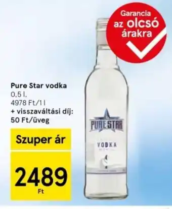 Tesco Pure Star vodka ajánlat