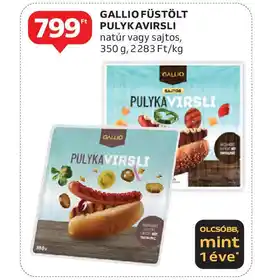 Auchan Gallio füstölt pulykavirsli ajánlat