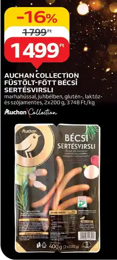 Auchan Auchan collection füstölt-főtt bécsi sertésvirsli ajánlat