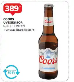 Auchan Coors üveges sör ajánlat