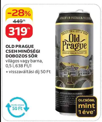 Auchan Old prague cseh minőségi dobozos sör ajánlat