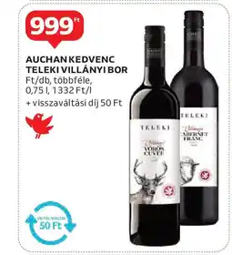Auchan Auchan kedvenc teleki villányi bor ajánlat