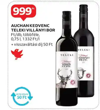 Auchan Auchan kedvenc teleki villányi bor ajánlat