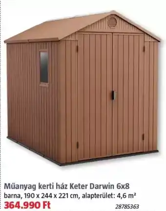 Bauhaus Műanyag kerti ház Keter Darwin 6x8 ajánlat