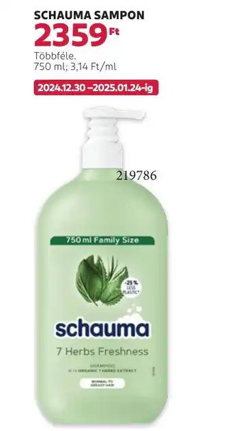 Rossmann Schauma sampon ajánlat