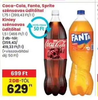 Spar Coca-Cola, Fanta, Sprite szénsavas üdítőital ajánlat