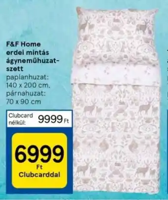 Tesco F&F Home erdei mintás ágyneműhuzat- szett ajánlat