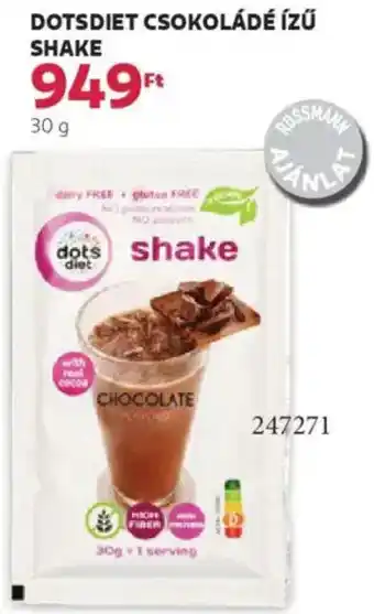 Rossmann Dotsdiet Csokoládé ízü shake ajánlat