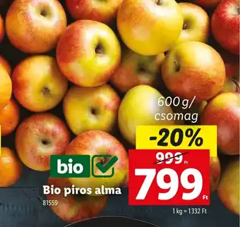 Lidl Bio piros alma ajánlat