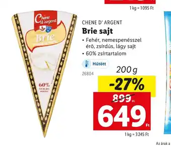 Lidl Chene d'Argent Brie sajt ajánlat