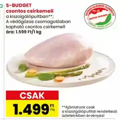 Spar S-BUDGET csontos csirkemell ajánlat