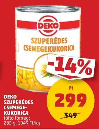 PENNY Deko szuperédes csemegekukorica ajánlat