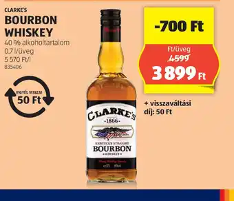 ALDI Clarke's Bourbon Whiskey ajánlat