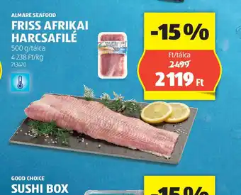 ALDI Friss Afrikai Harcsafilé ajánlat