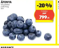 ALDI Áfonya ajánlat