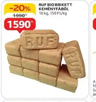 Auchan RUF Bio Brikett keményfábl ajánlat