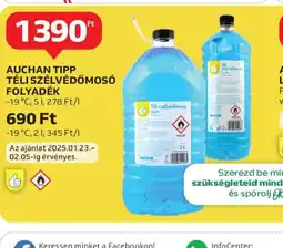 Auchan Auchan Tipp Téli Szélvédőmos Folyadék ajánlat