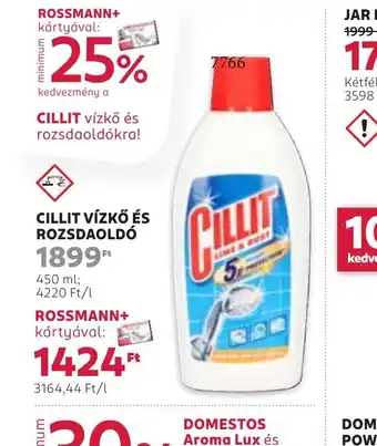 Rossmann Cillit Vízkő és Rozsdold ajánlat