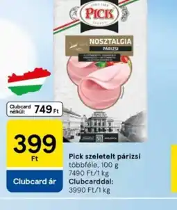 Tesco Pick Nostaliga Párizsi ajánlat