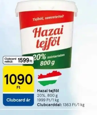 Tesco Hazai tejföl ajánlat