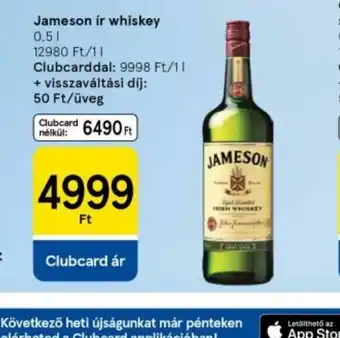 Tesco Jameson ír whiskey ajánlat