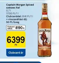 Tesco Captain Morgan Spiced szeszes ital ajánlat