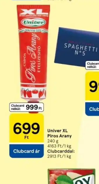 Tesco Univer XL Piros Arany ajánlat