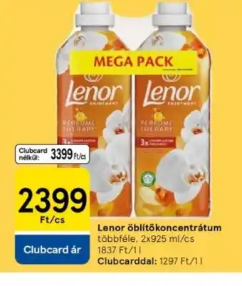 Tesco Lenor öblítőkoncentrátum ajánlat