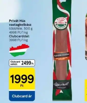 Tesco Privát Hús Vastagkolbász ajánlat