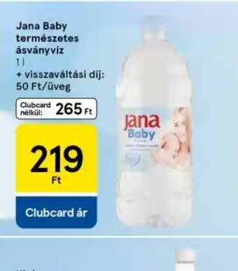 Tesco Jana Baby természetes ásványvíz ajánlat