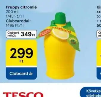 Tesco Fruppy citromlé ajánlat