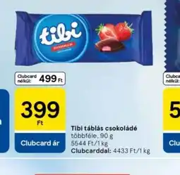 Tesco Tibi táblás csokoládé ajánlat