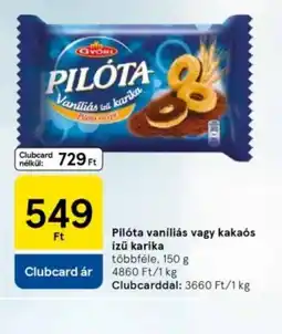 Tesco Pilta vaníliás vagy kakas ízű karika ajánlat