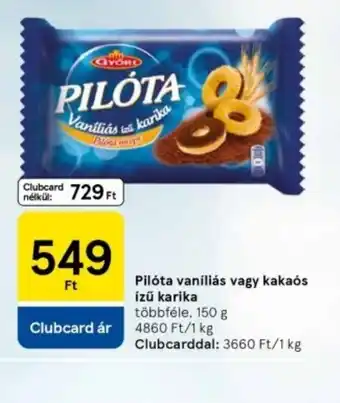 Tesco Pilta vaníliás vagy kakas ízű karika ajánlat