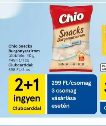 Tesco Chio Snacks Burgonyaszirom ajánlat