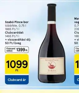 Tesco Szab Pince bor ajánlat