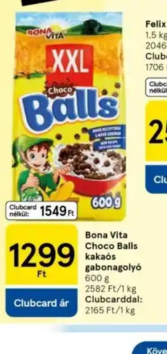 Tesco Bona Vita Choco Ball kakas gabonagoly ajánlat