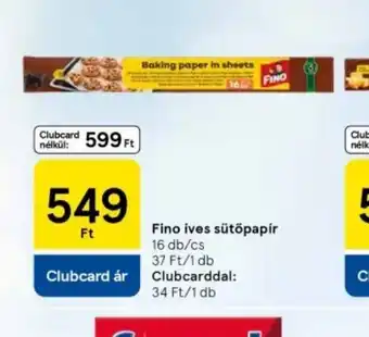 Tesco Fino lives sütőpapír ajánlat