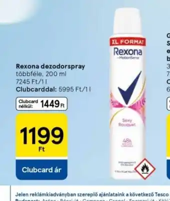 Tesco Rexona dezodor spray ajánlat