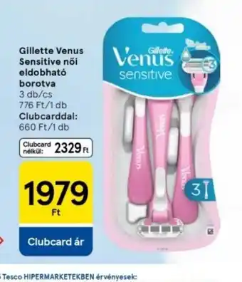 Tesco Gillette Venus Sensitive női eldobhat borotva ajánlat