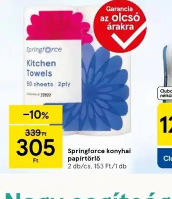 Tesco Springforce konyhai papírtörlő ajánlat