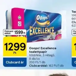 Tesco Oops! Excellence Toalettpapír ajánlat