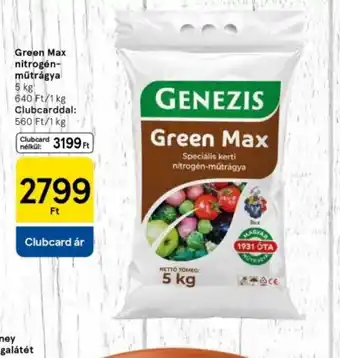 Tesco Genezis Green Max nitrogén-műtrágya ajánlat