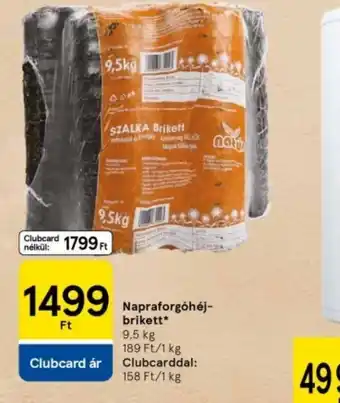 Tesco Napraforghéj brikett ajánlat